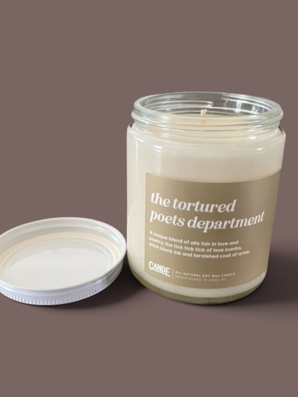 The Tortured Poets Department Jasmine Saffron Cedarwood Candle
